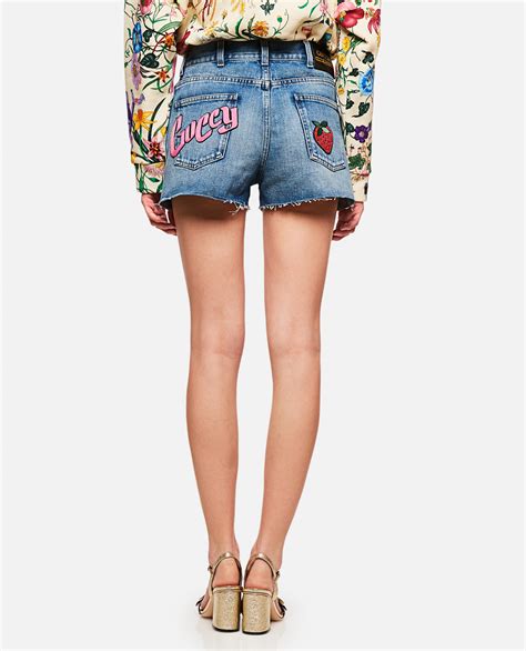 gucci shorts and t-shirt|gucci denim shorts.